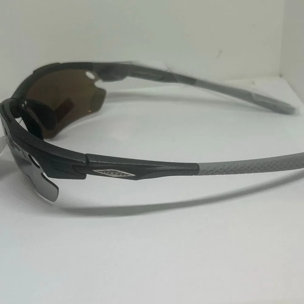 Sport Wrap Semi Rimless Sunglasses Mirrored UV400 Protection Lightweight
